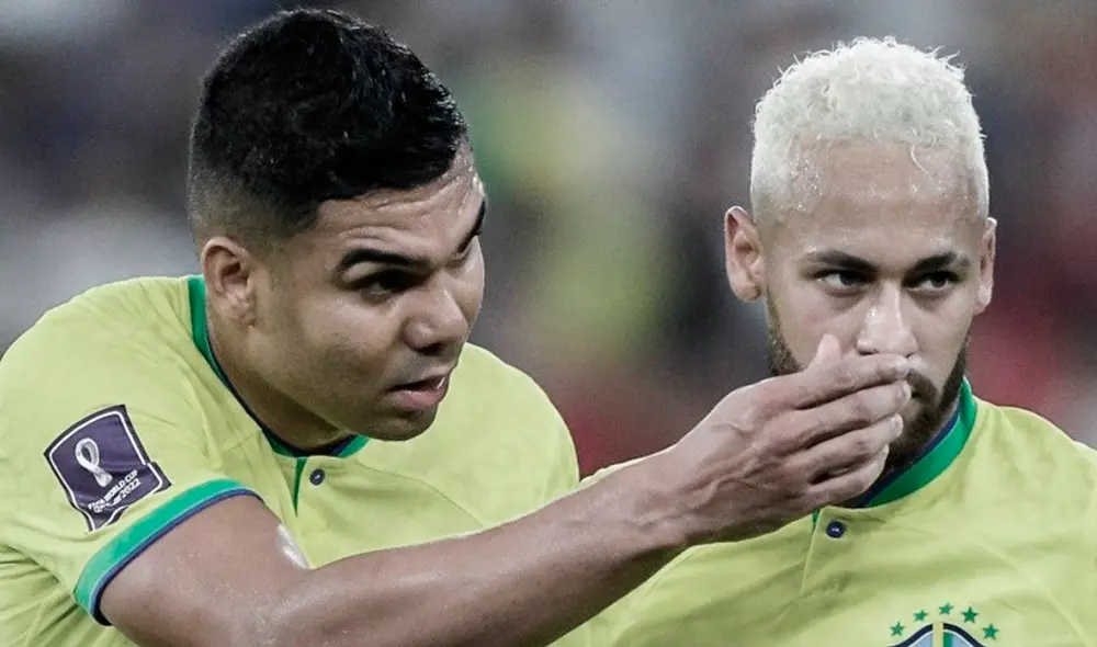 Casemiro y Neymar fueron titulares con Brasil en el partido ante Corea del Sur. Foto: AFP
