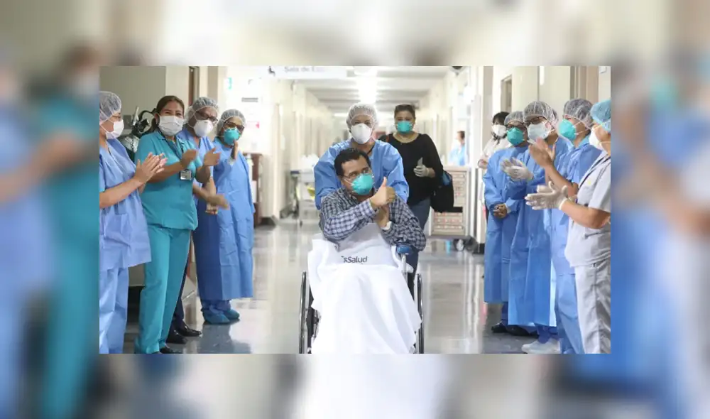 Luego de haber estado más de dos meses internado en UCI por COVID-19, el padre Luis Núñez del Prado fue dado de alta. (Foto: EsSalud) Luego de haber estado más de dos meses internado en UCI por COVID-19, el padre Luis Núñez del Prado fue dado de alta. (Foto: EsSalud)