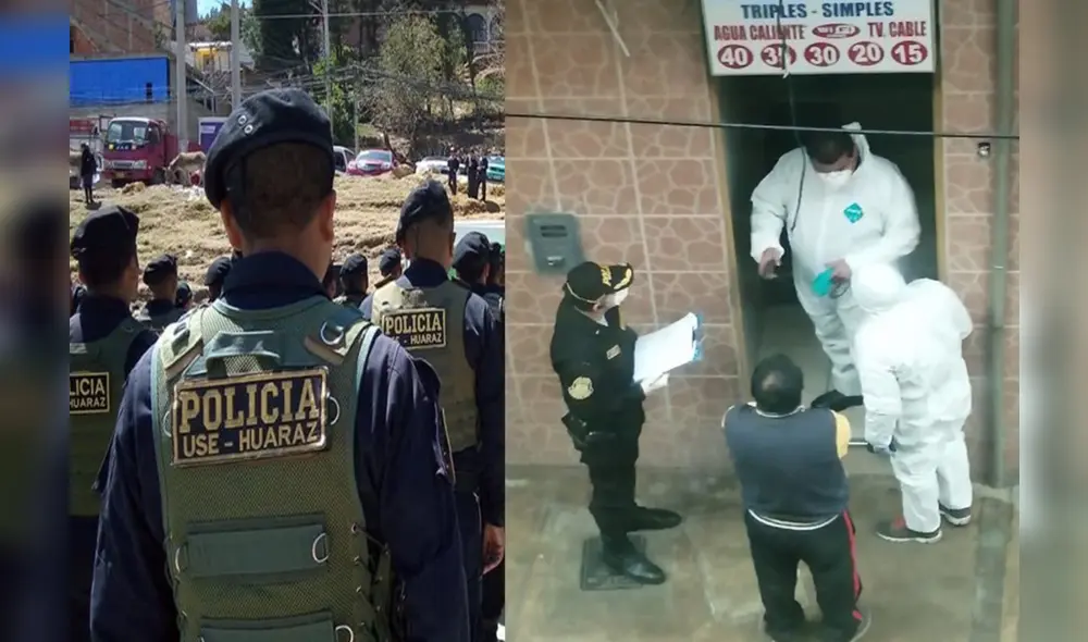 PNP escapa de aislamiento en Huaraz. PNP escapa de aislamiento en Huaraz.
