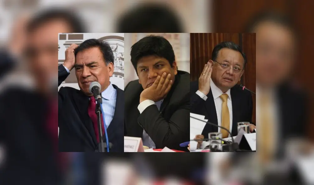 Javier Velásquez Quesquén, Marvin Palma y Edgar Alarcón, denunciados constitucionalmente ante el Congreso por la fiscal Zoraida Ávalos. Foto: La República.