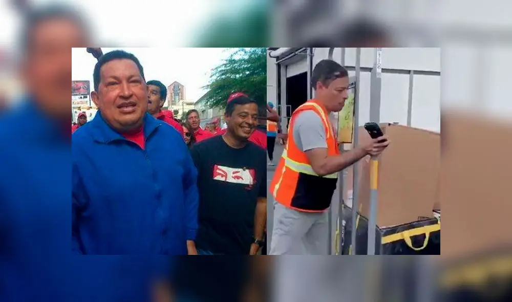 Fue notado con el chaleco naranja que denomina a los cargadores de Amazon. Foto: Twitter Fue notado con el chaleco naranja que denomina a los cargadores de Amazon. Foto: Twitter