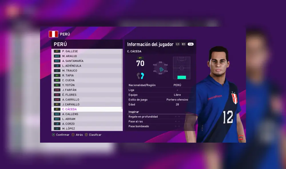 Perú en PES 2020.