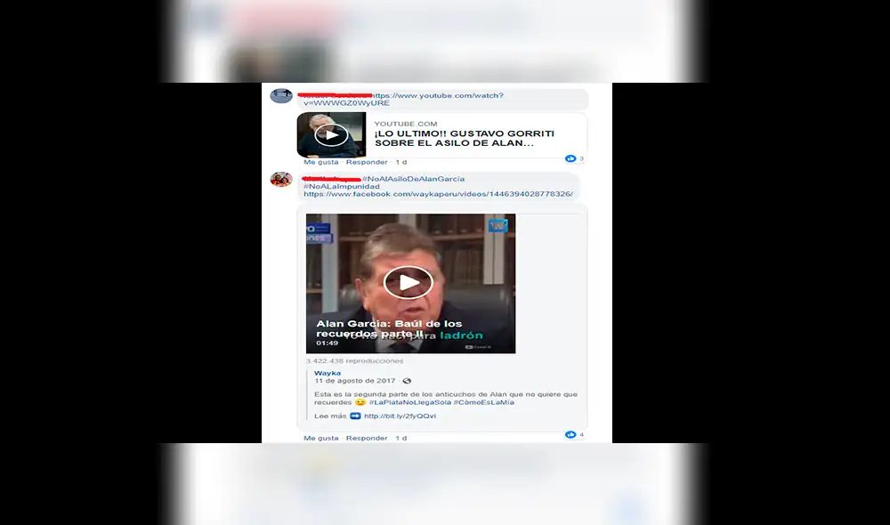 Facebook: peruanos llenan de comentarios la página del gobierno de Uruguay contra asilo a Alan García [FOTOS] 