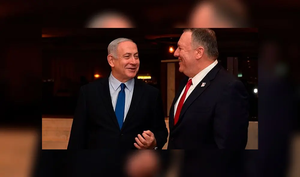 Ministro de Israel, Benjamín Netanyahu, y Mike Pompeo, secretario de Estado de los Estados Unidos. Foto: difusión. Ministro de Israel, Benjamín Netanyahu, y Mike Pompeo, secretario de Estado de los Estados Unidos. Foto: difusión.