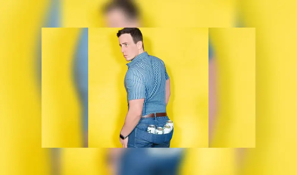 Crean pantalones ‘multiuso’ con gigantesco bolsillo trasero que soporta hasta cuatro latas de cerveza [FOTOS]