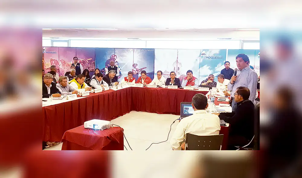 Diálogo. El vicepresidente de Asuntos Corporativos de Angloamerican, Diego Ortega, anuncia nueva relación con Moquegua.