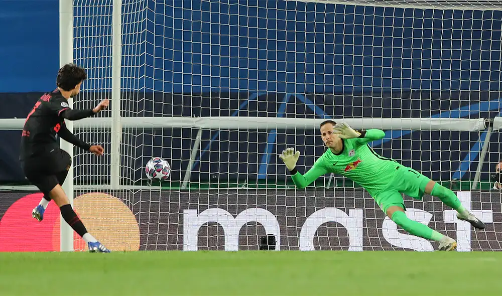 João Félix le da vida al Atlético de Madrid y puso el empate el Leipzig por la Champions League. | Foto: AFP João Félix le da vida al Atlético de Madrid y puso el empate el Leipzig por la Champions League. | Foto: AFP