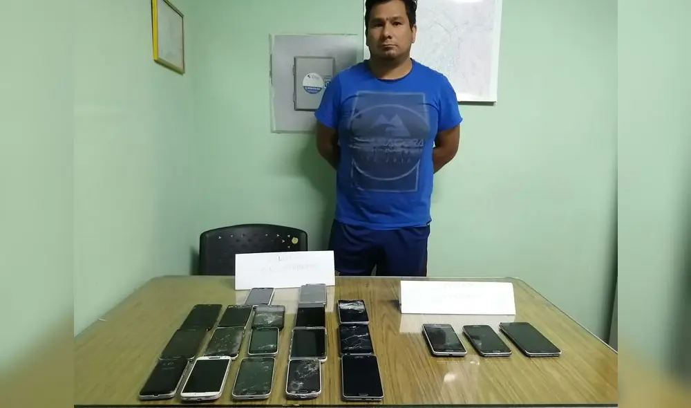 Hombre tenía una variedad de celulares en su domicilio.