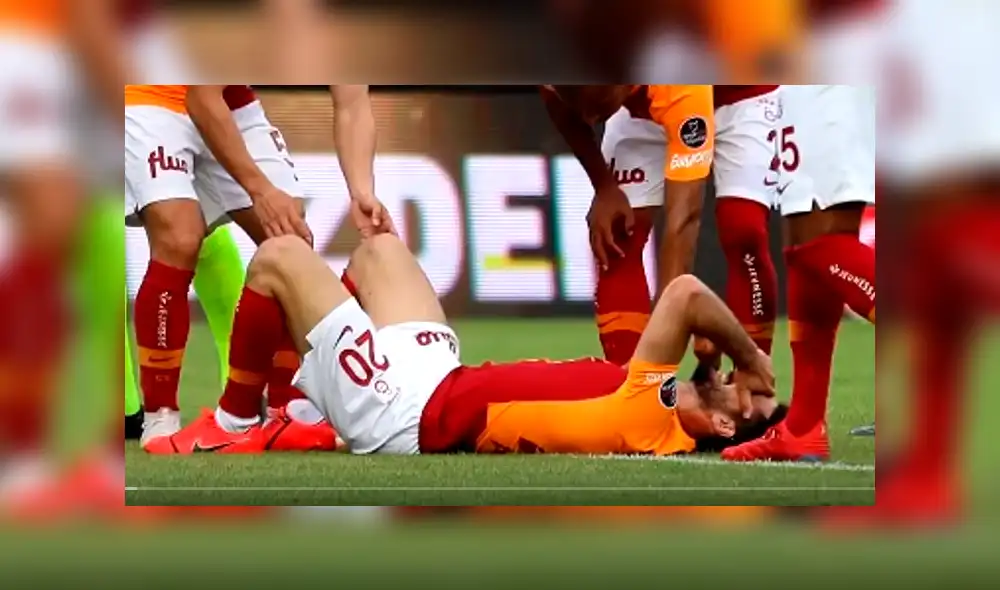 Futbolista de Galatasaray recibe terrible falta y sus compañeros terminan llorando [VIDEO]