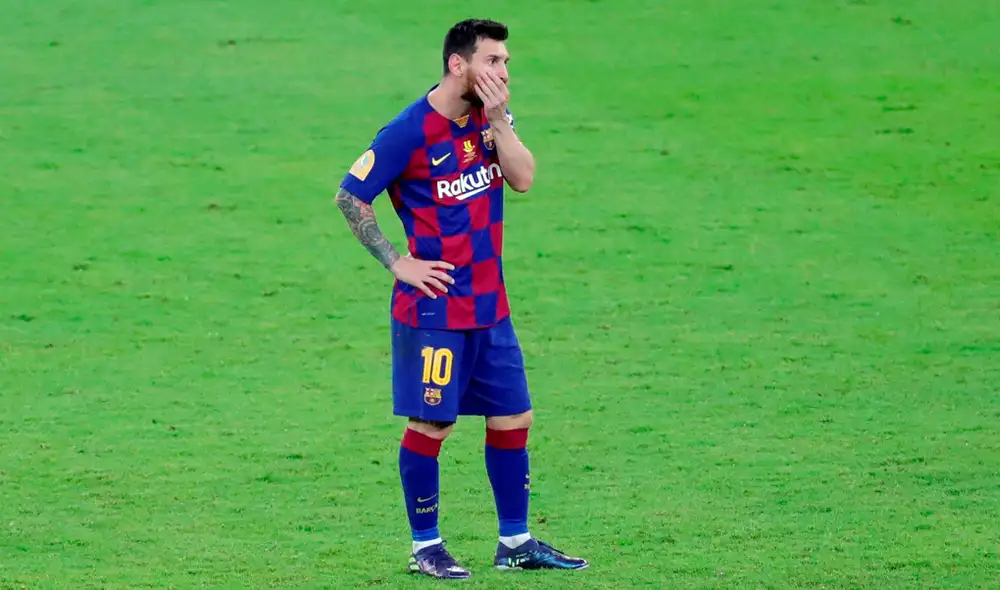 Lionel Messi terminó muy molesto por las eliminación del FC Barcelona ante el Atlético de Madrid por la Supercopa de España. | Foto: EFE Lionel Messi terminó muy molesto por las eliminación del FC Barcelona ante el Atlético de Madrid por la Supercopa de España. | Foto: EFE