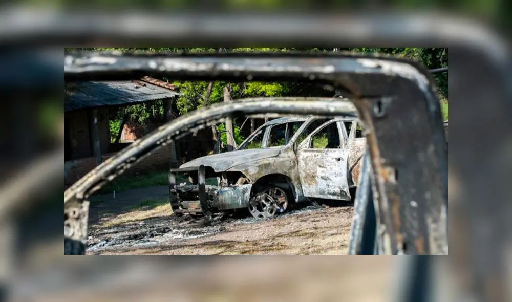 Algunos oficiales fueron calcinados tras la arremetida del Cártel Jalisco Nueva Generación. Foto: AFP Algunos oficiales fueron calcinados tras la arremetida del Cártel Jalisco Nueva Generación. Foto: AFP