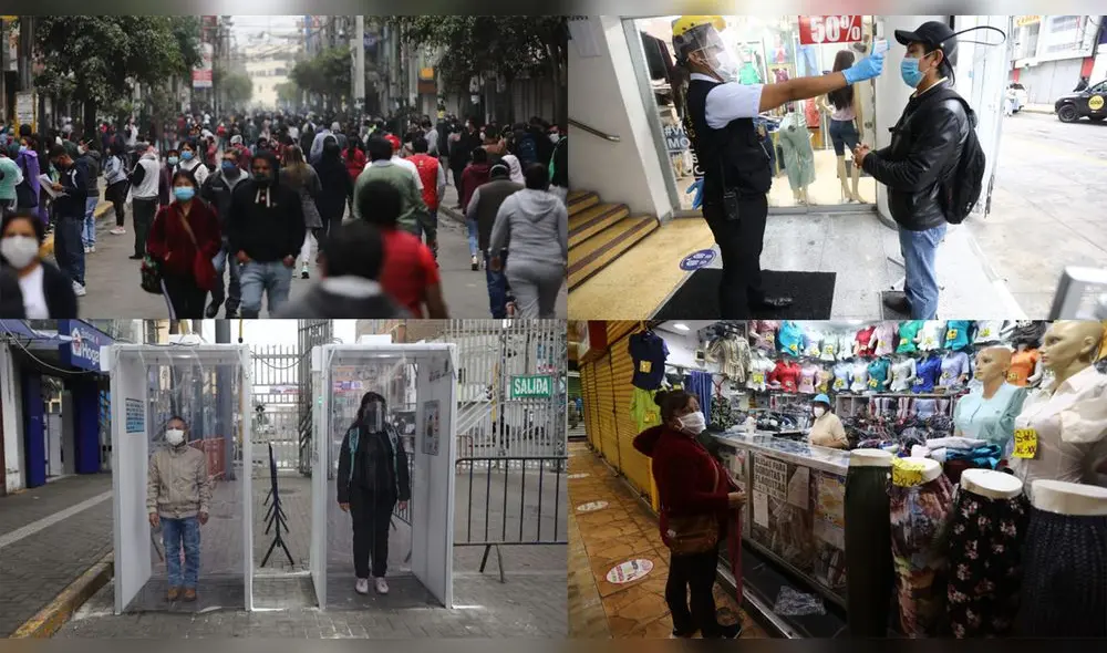 Locales y galerías serán multadas y clausuradas si no cumplen con protocolos y si sus trabajadores no tienen prueba negativa de COVID-19. (Foto: Jorge Cerdán / La República)