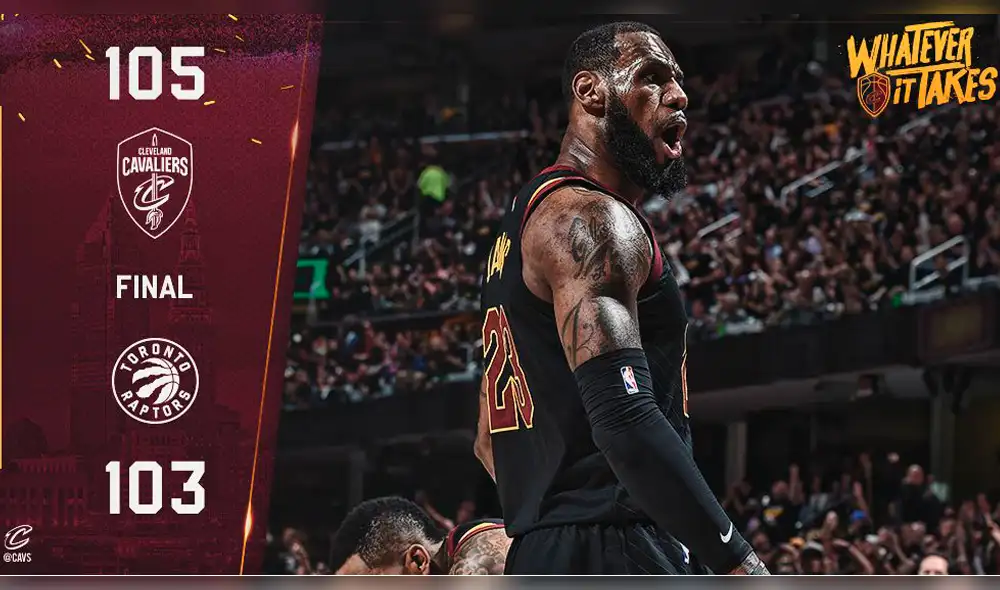 Cavaliers derrotó 105-103 a Raptors y están a un paso de la final en la Conferencia Este de la NBA