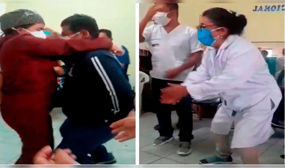 Los trabajadores bailaron en establecimiento de salud, incumpliendo las normas.