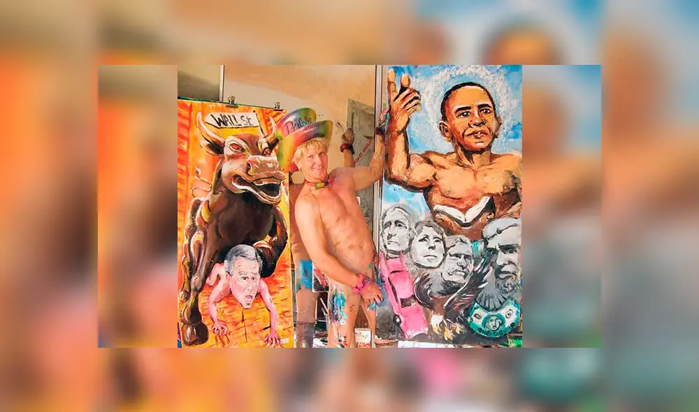 Pinta cuadros con su miembro viril y nalgas: resultado deja sin palabras [VIDEOS]