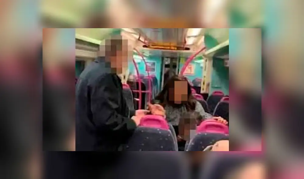 Mujer agrede sexualmente a dos hombres en tren y policía la detiene ‘infraganti’ [VIDEO]