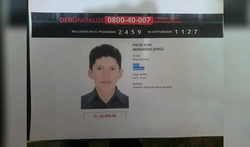 Juliaca: Cayó uno de los más buscados por violación sexual