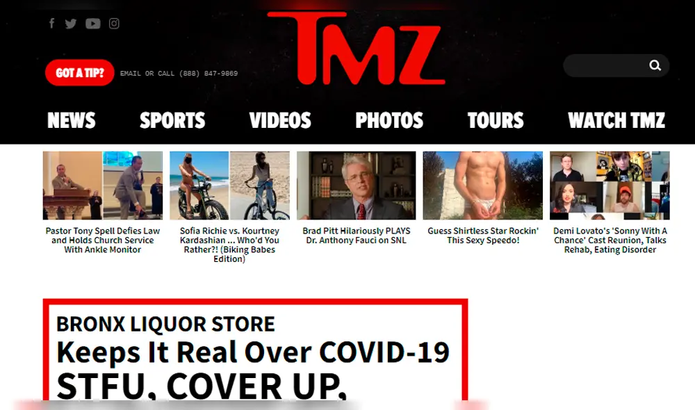 TMZ, portal que lanza primicias de muertes celebridades y polémicos personajes TMZ, portal que lanza primicias de muertes celebridades y polémicos personajes