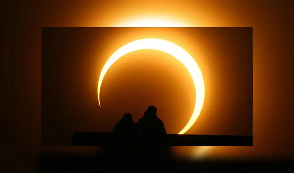 Eclipse anular. Foto: AFP.
