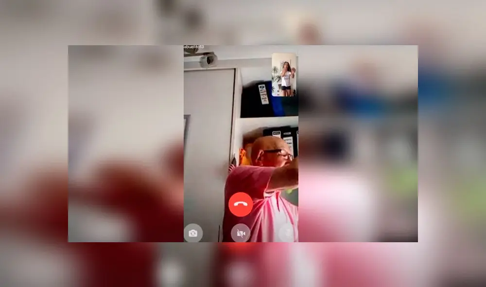 Desliza las imágenes para ver parte de la coreografía que hizo el anciano junto con su nieta a quien no veía por la cuarentena. Foto: Captura/Tiktok Desliza las imágenes para ver parte de la coreografía que hizo el anciano junto con su nieta a quien no veía por la cuarentena. Foto: Captura/Tiktok