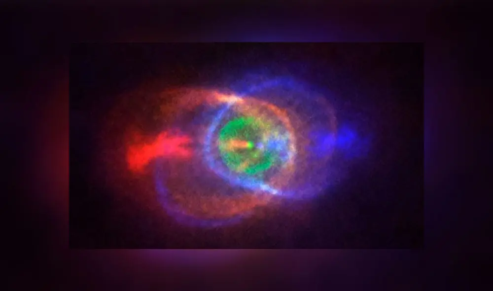 Consecuencias de la batalla estelar en el sistema HD101584. Imagen: ALMA/ESO.