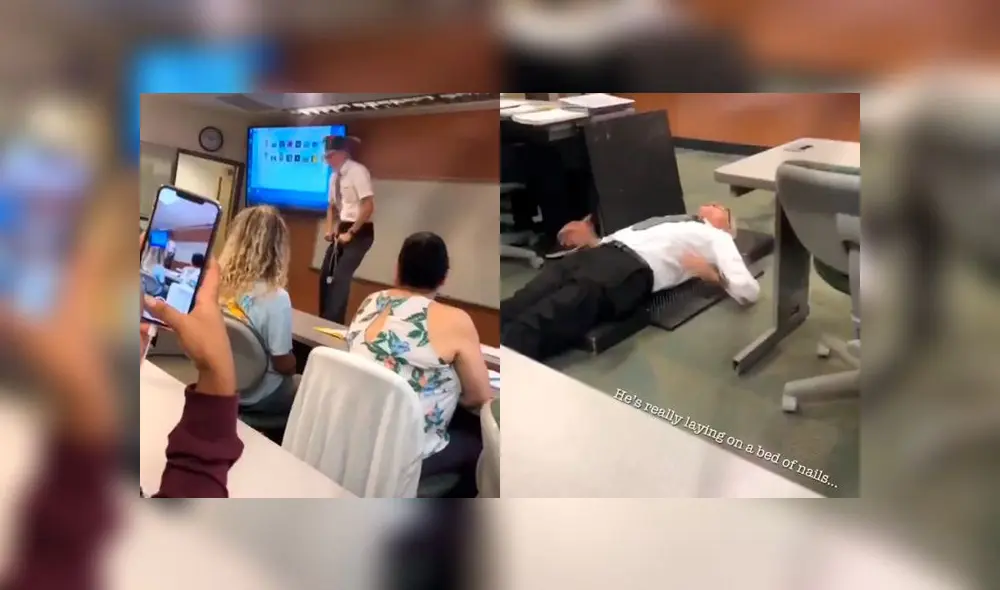 Profesor inspira a sus alumnos mediante extravagantes experimentos. Foto: Captura.