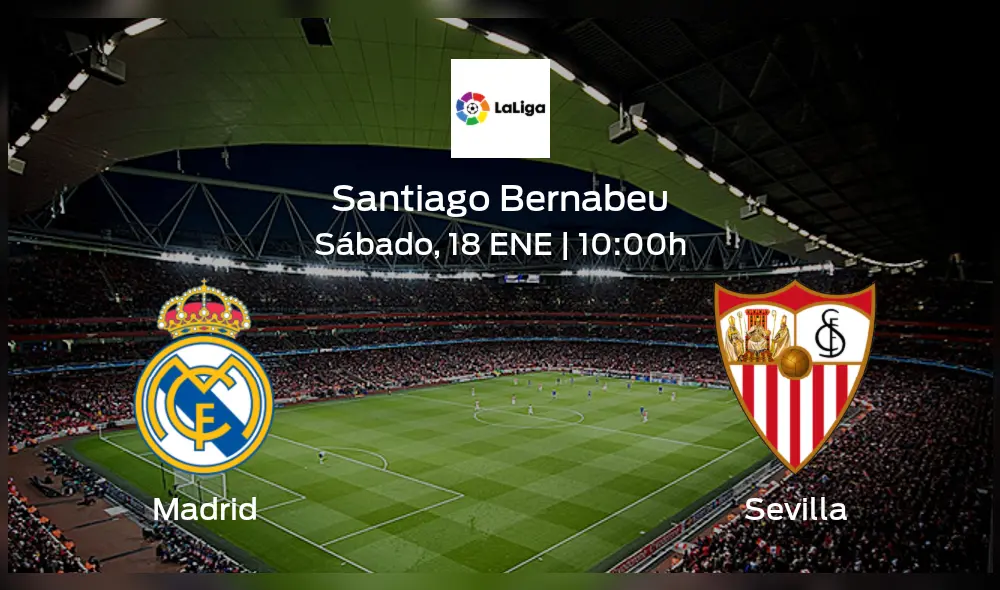 Real Madrid superó a Sevilla por 2-1 en la fecha 20 de la Liga Santander