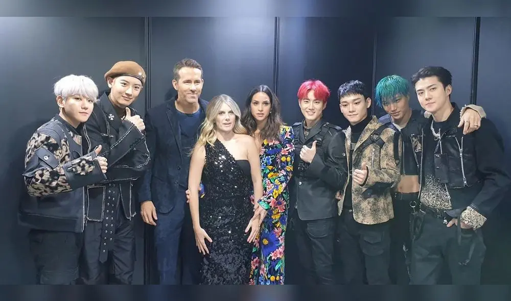 EXO junto a los tres protagonistas de 6Underground, la nueva cinta de Netflix. EXO junto a los tres protagonistas de 6Underground, la nueva cinta de Netflix.