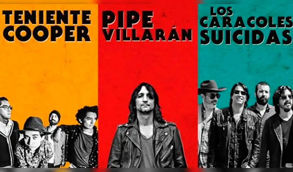 Pipe Villarán, Teniente Cooper y Los Caracoles Suicidas juntos en conciertos