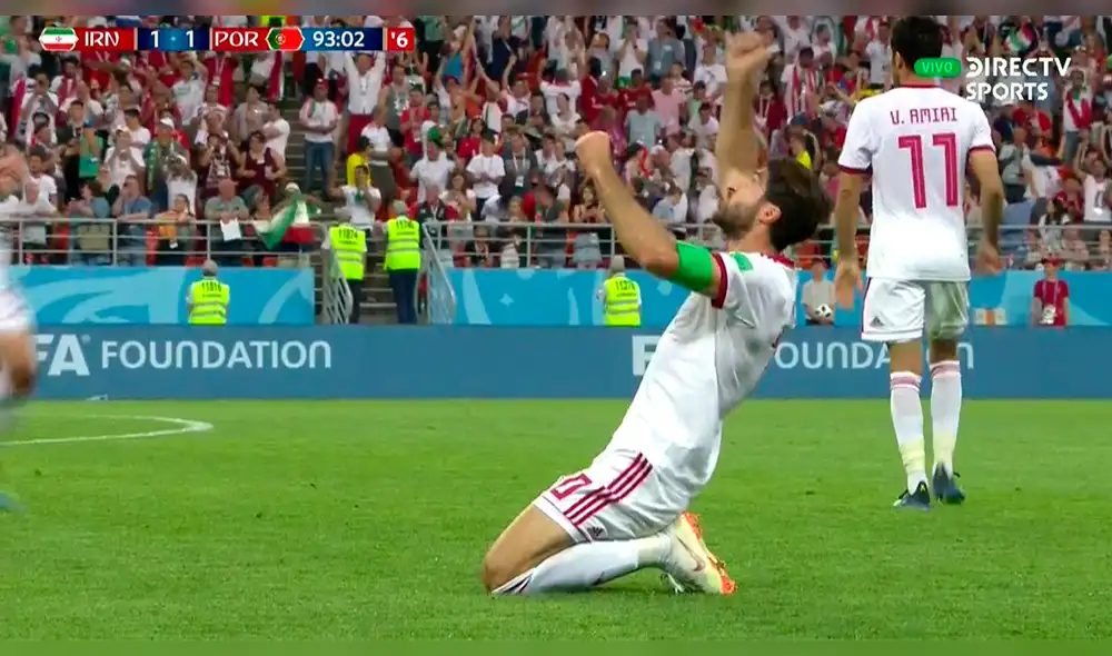 Portugal vs Irán: Ansarifard decretó el 1-1, de penal, en los descuentos | VIDEO