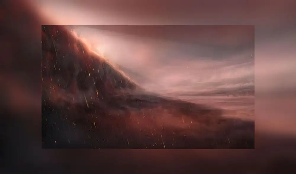 Representación de la lluvia metálica en el exoplaneta WASP-76b. Imagen: M. Kornmesser/ESO.