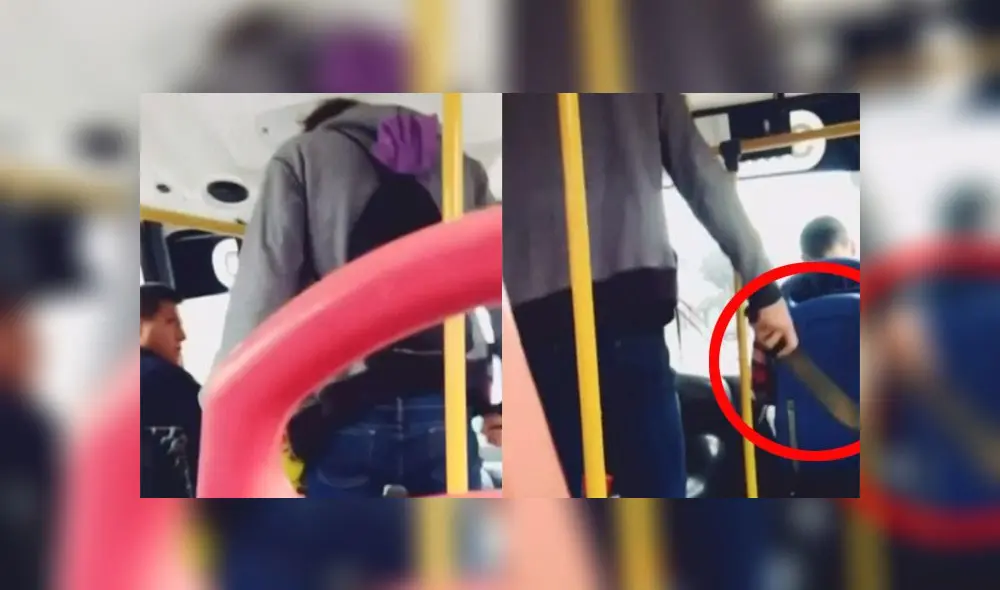 Sujeto sacó de su mochila un cuchillo con el que amedrentó a conductor. (Foto: Captura de video / Latina Noticias) Sujeto sacó de su mochila un cuchillo con el que amedrentó a conductor. (Foto: Captura de video / Latina Noticias)