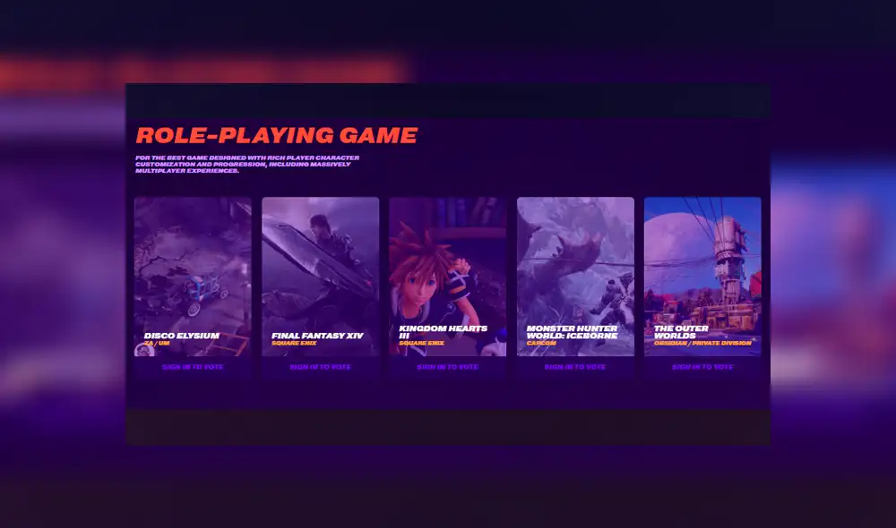 Nominados a The Game Awards 2019.