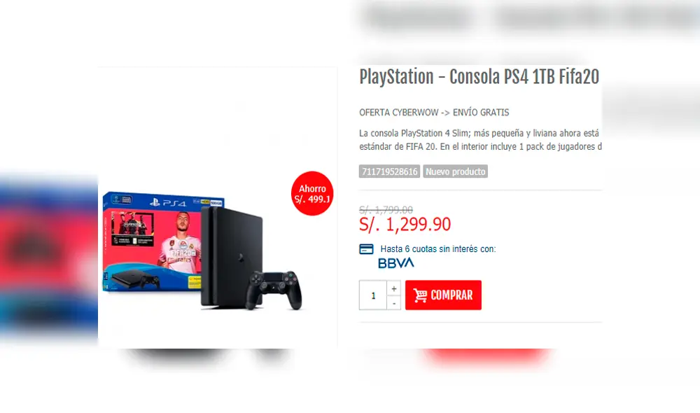 Bundle de PS4 con FIFA 20 en Coolbox Bundle de PS4 con FIFA 20 en Coolbox