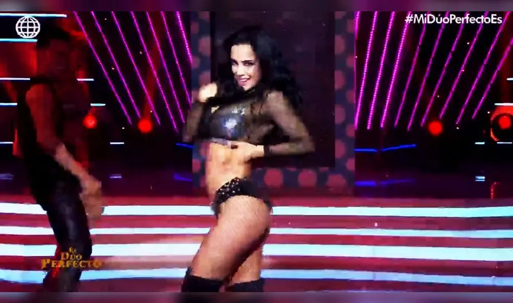 El Dúo Perfecto: Rosángela Espinoza llegó a bailar en atrevidas transparencias