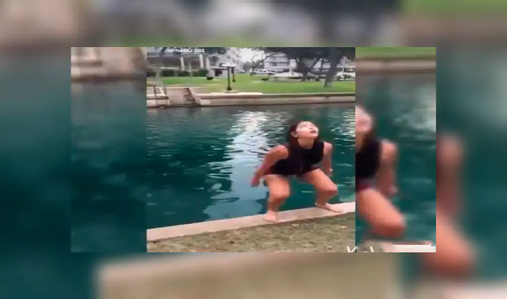 YouTube viral: chica intentó realizar peligroso 'clavado' en piscina y casi queda parapléjica [VIDEO]