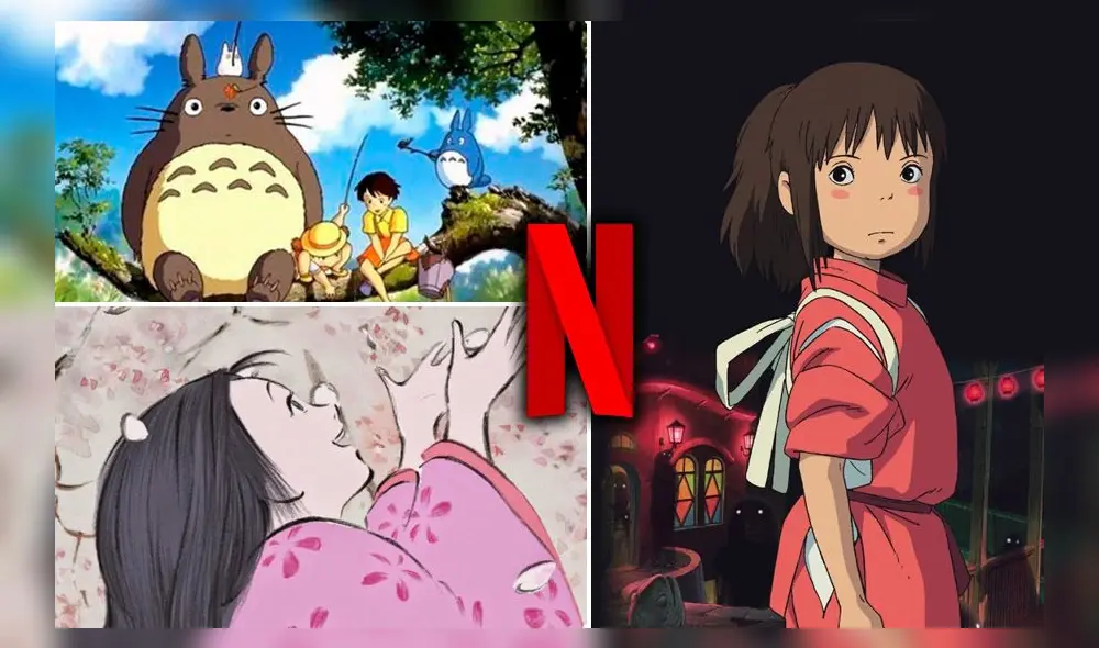 Las cinco mejores películas del Studio Ghibli. Créditos: composición Las cinco mejores películas del Studio Ghibli. Créditos: composición