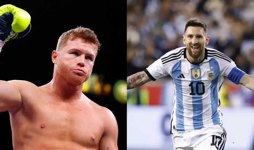'Canelo' Álvarez se muestra furioso con Lionel Messi al poner camiseta mexicana en el suelo. Foto: composición LR/AFP 'Canelo' Álvarez se muestra furioso con Lionel Messi al poner camiseta mexicana en el suelo. Foto: composición LR/AFP