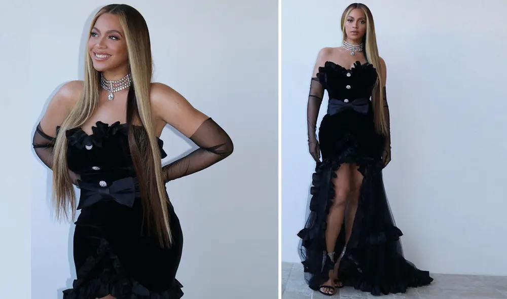 Beyoncé en el vestido de Alessandra Rich. Foto: Instagram