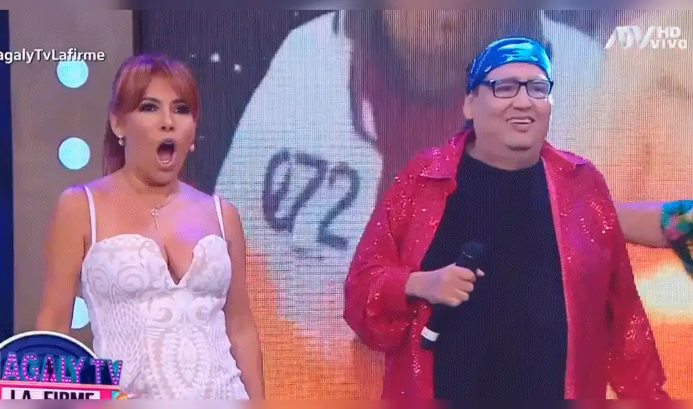 Magaly Medina queda en 'shock' al oír cantar a Tongo sus éxitos en inglés