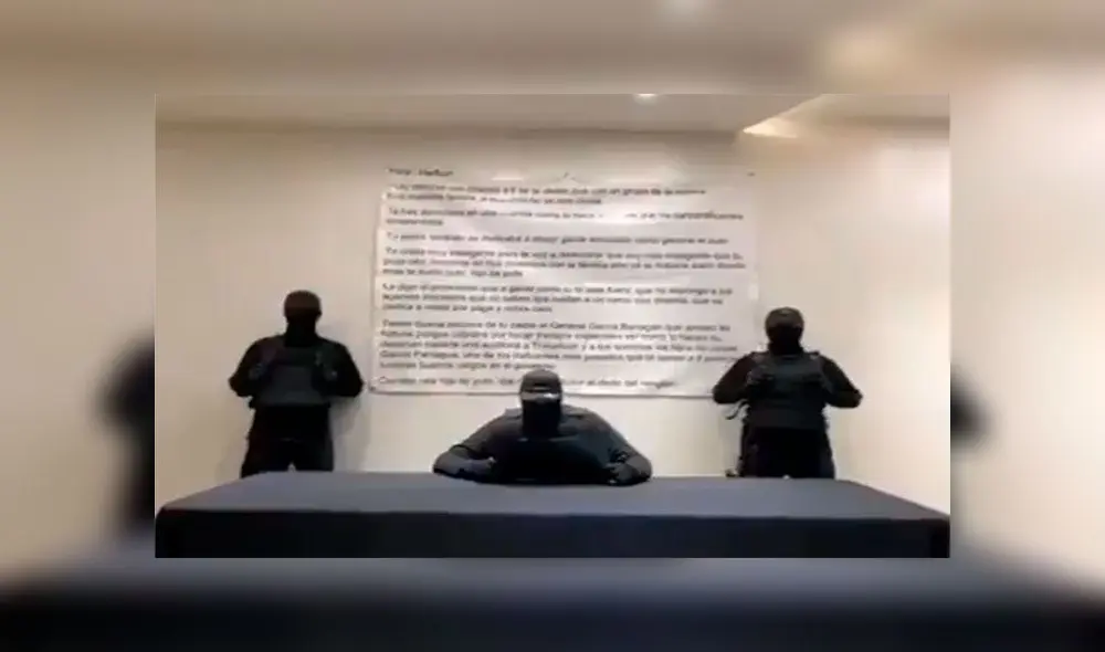 Tres presuntos sicarios aparecen en el video. Foto: captura Tres presuntos sicarios aparecen en el video. Foto: captura