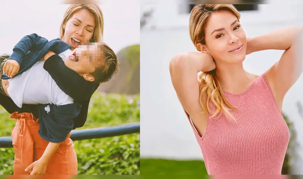 Hijo de Sheyla Rojas pone en aprietos a la conductora durante programa en vivo 