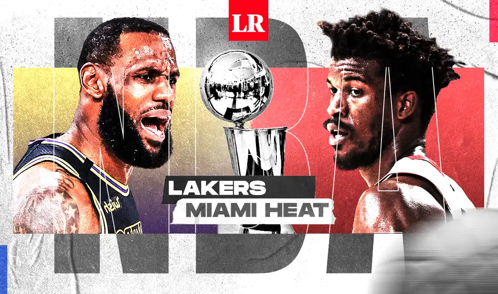 Lakers enfrentan a Miami Heat por el Game 6 de las Finales de la NBA. Foto: Composición Fabrizio Oviedo/AFP