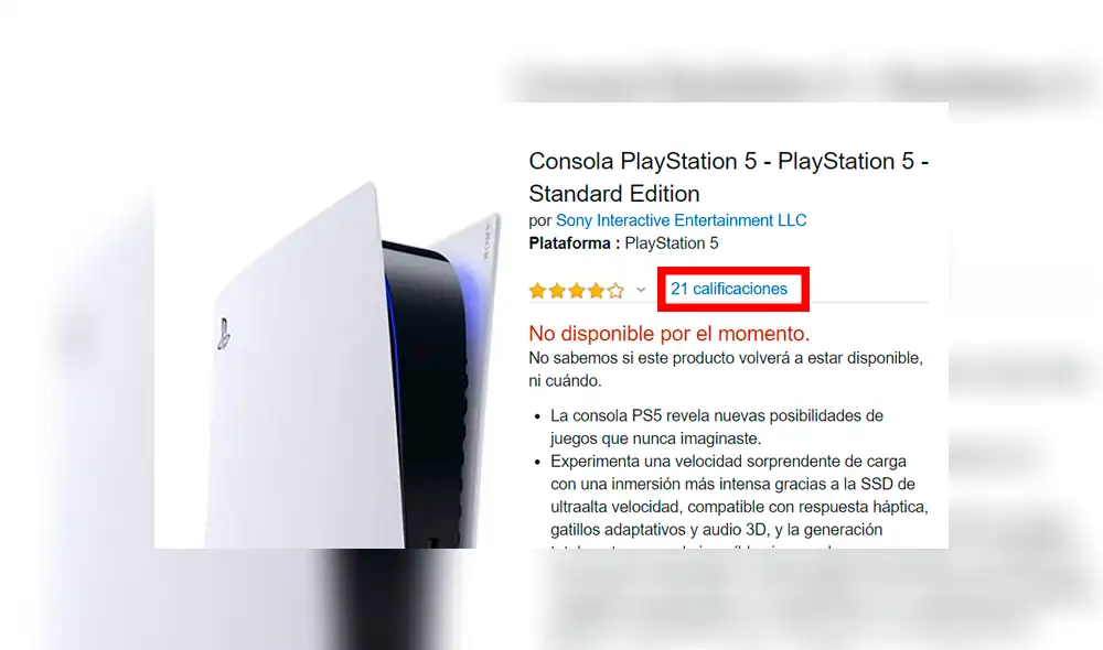 La PlayStation 5 ya tiene su propia página de producto en Amazon México, pero aún no se puede preordenar.
