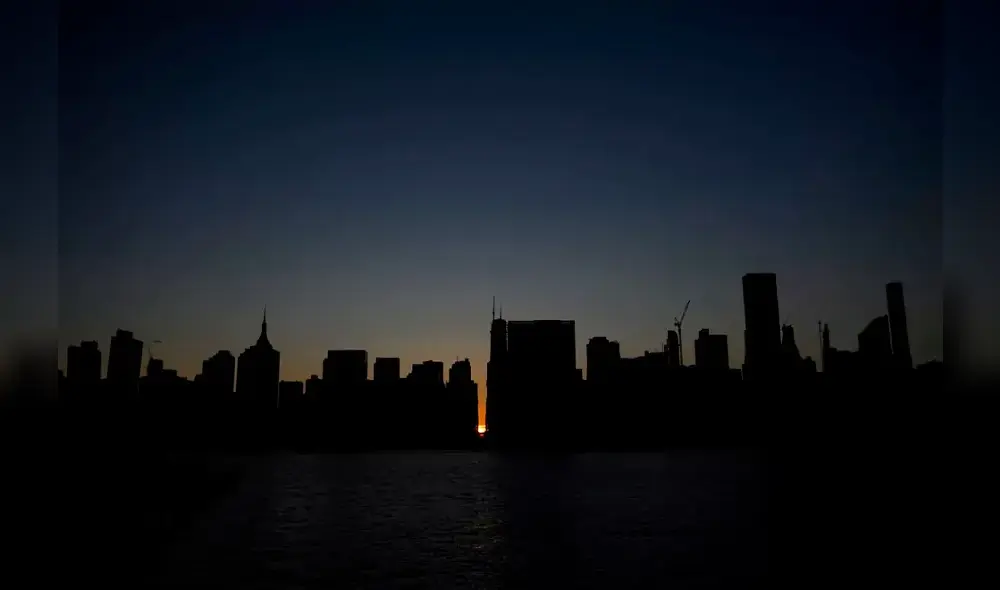 Manhattan, durante el apagón de Nueva York en 2019. Foto: Johannes Eisele/AFP