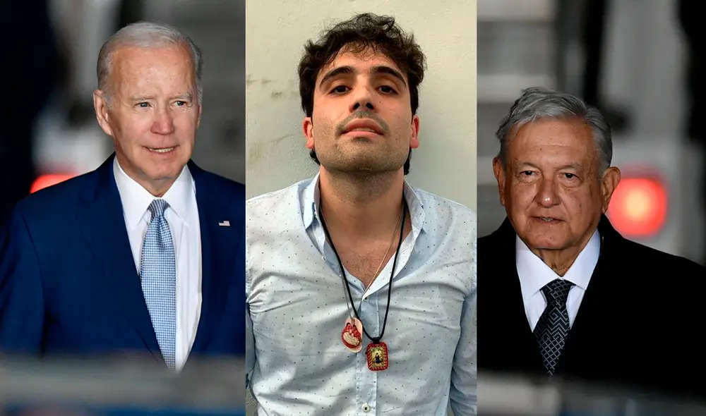AMLO negó haber abordado con Joe Biden la captura del hijo de “El Chapo”, Ovidio Guzmán. Foto: composición LR/AFP