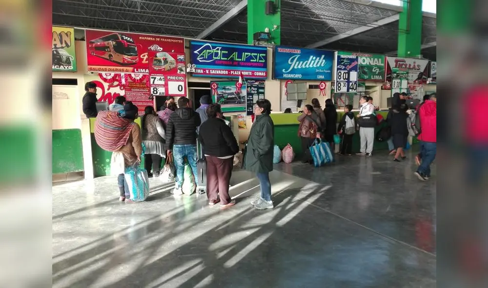Precios de pasajes a Lima se incrementan hasta un 100% en terminal terrestre de Huancayo