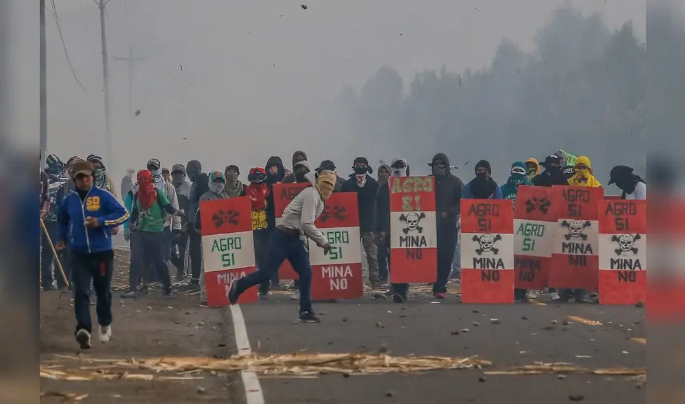 El Valle del Tambo es foco permanente de protesta, la población se opone al proyecto minero Tía María.