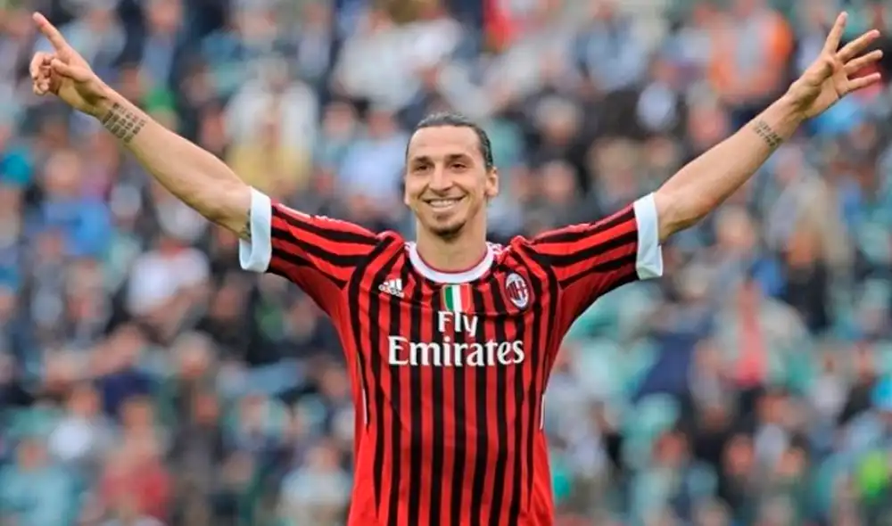 Zlatan Ibrahimovic jugará seis meses en el AC Milan. (Créditos: Twitter)