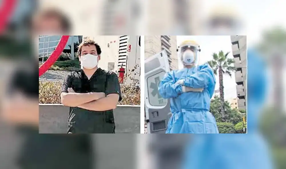 Alcides en la Villa Panamericana, y Marco, al lado de su ambulancia. Alcides en la Villa Panamericana, y Marco, al lado de su ambulancia.